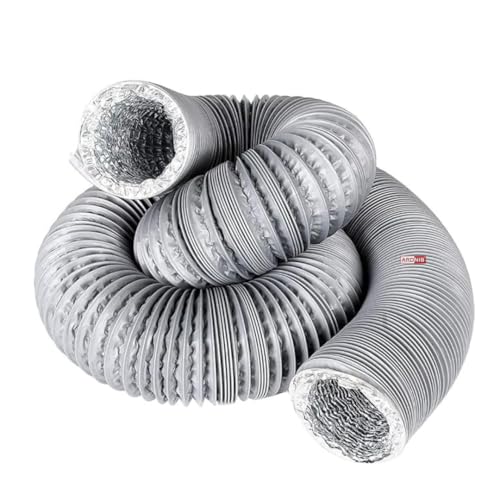 Image of 8 inch 32 FT (10 METER) PVC Flexible Duct /Insulated Duct /Exhaust duct /Aluminum duct /Cowl with mesh /Inline duct ventilation system accessories (8 Inch)