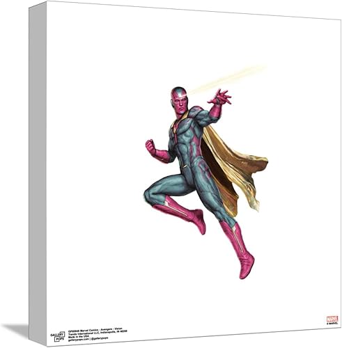Trends International Gallery Pops Marvel Comics Avengers - Arte de pared en lienzo Visión, versión sin marco, 12 x 12 pulgadas, arte de pared de