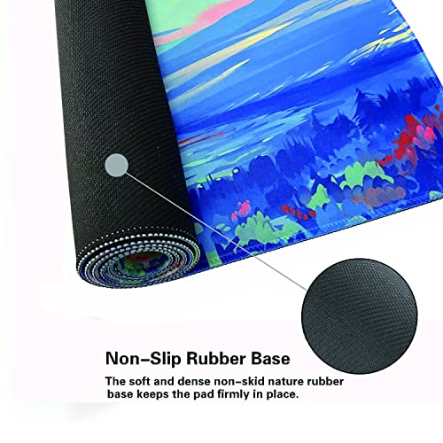Large Mouse Pad, Big Gaming Mouse Pad With Stitched Edges, Waterproof And Non-Slip Desk Mat, Xxl Extended Keyboard Pad For Home Office Accessories (35.4×15.75×0.1 Inch, Landscape Painting) #TOP2