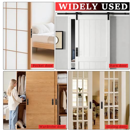 Tirador de borde para puerta corredera de 4 pulgadas, acero inoxidable 304, negro, 1 unidad para cocina, sala y baño miniatura 4