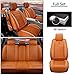 Produktbild 5 Sitze Universal Leder Autositzbezüge Sitzschoner Auto für H yundai Ioniq Hybrid Sonata Hybrid Veracruz XG350 Kona Kona Electric Komfort Sitzbezügesets Kompatibel mit Airbag Cayenne