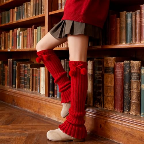 Image of 2 Pcs Leg Warmers Y2k, Leg Warmers, Y2k Accessories, Cute Kawaii Cream Legwarmers for Women Winter