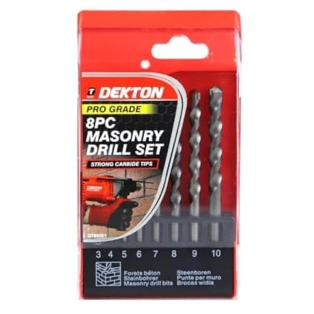 DEKTON 8Pc Pro Masonry Drill Set 2-10mm from B&Q