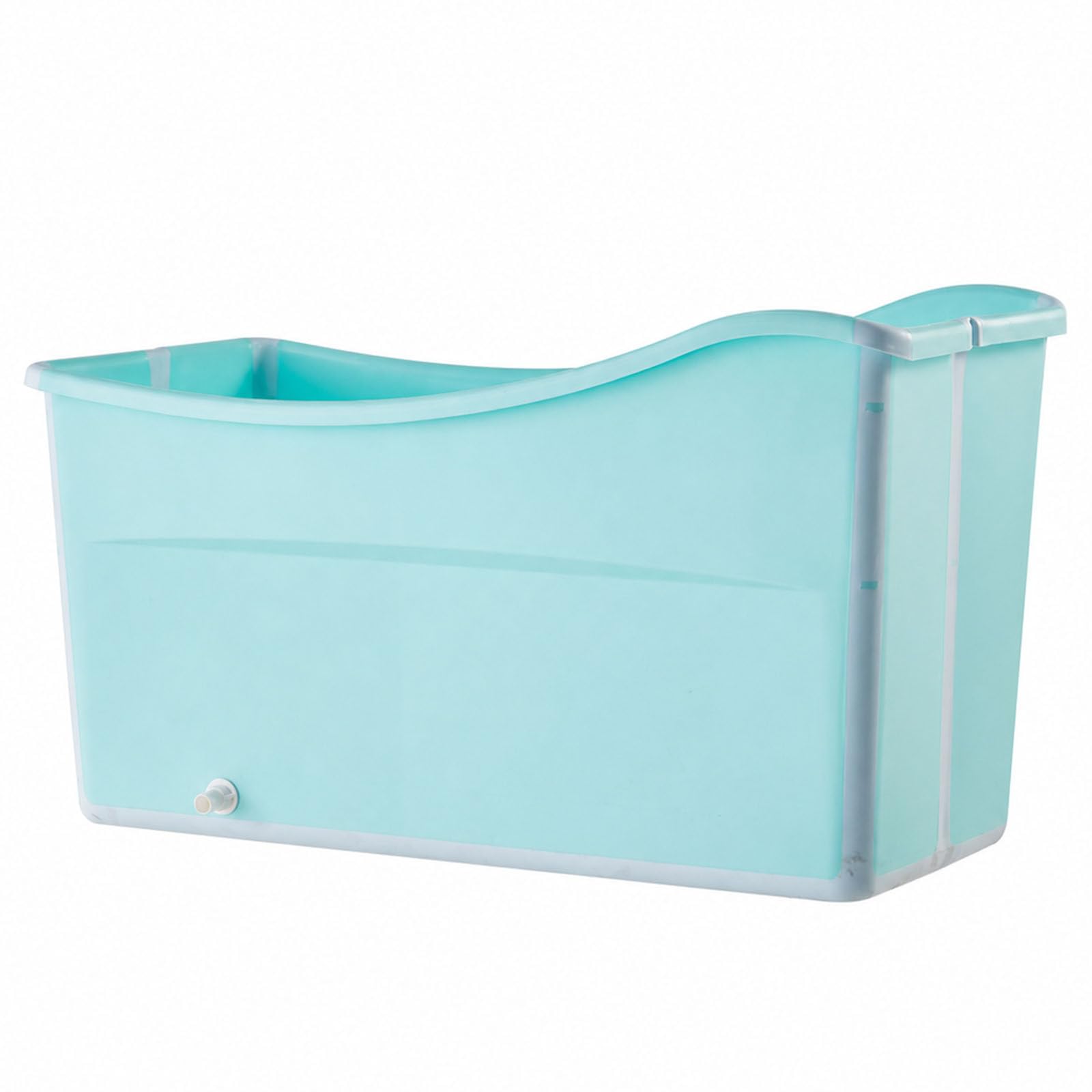 Faltbare Badewanne, Freistehend Badewanne FüR Baby Erwachsene, Flacher, Stabiler Boden; Kippsicher Im GefüLlten Zustand, FüR Dusche, Kleines Badezimmer Green