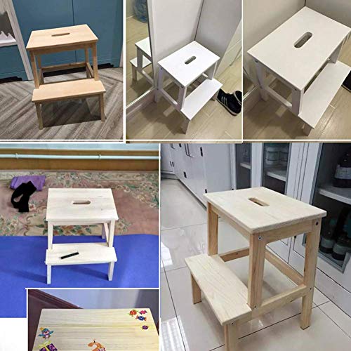 Taburete de escalada plegable DASHADAO en madera maciza para hogar 3