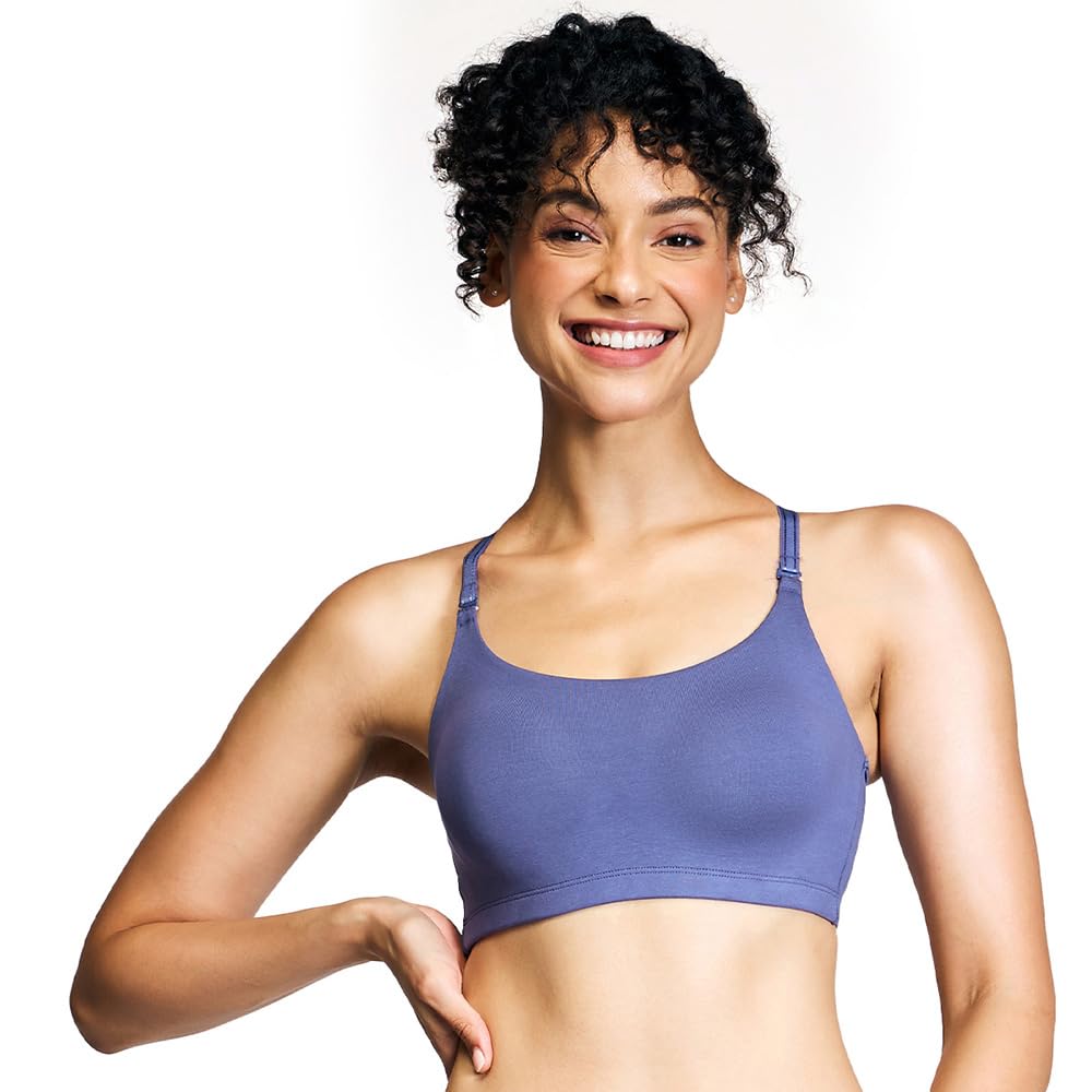 NYKD (NYB165 Cotton Non Padded and Non Wired Full Coverage Slip On T-Shirt Bra for Women | Easy Breezy Soft Fabric with Hidden Shaper Sling for No Side Bulge and Detachable Straps – D Purple NYKD (NYB165 Cotton Non Padded and Non Wired Full Coverage Slip On T-Shirt Bra for Women | Easy Breezy Soft Fabric with Hidden Shaper Sling for No Side Bulge and Detachable Straps – D Purple