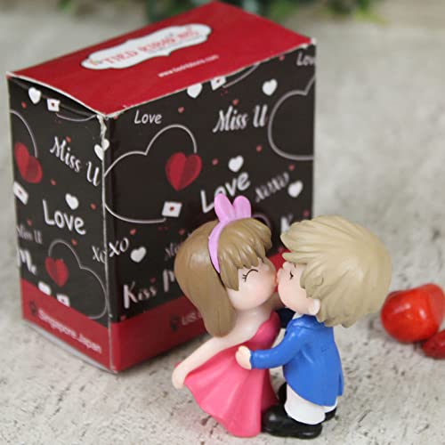 TIED RIBBONS Valentine Gift for Girlfriend Boyfriend Husband Wife Girls Boys - Decorative Cute Romantic Couple Miniature Showpiece Statue (Multi, Resin) 9 51 7LbkQknL