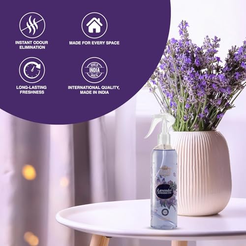 Image of Next Care English Leather Lavender Air Freshener Spray for Home, Car & Office - 200 ml | Long Lasting Room Freshener with Natural Lavender Fragrance | Gas-Free Deodorizer for Indoor Spaces