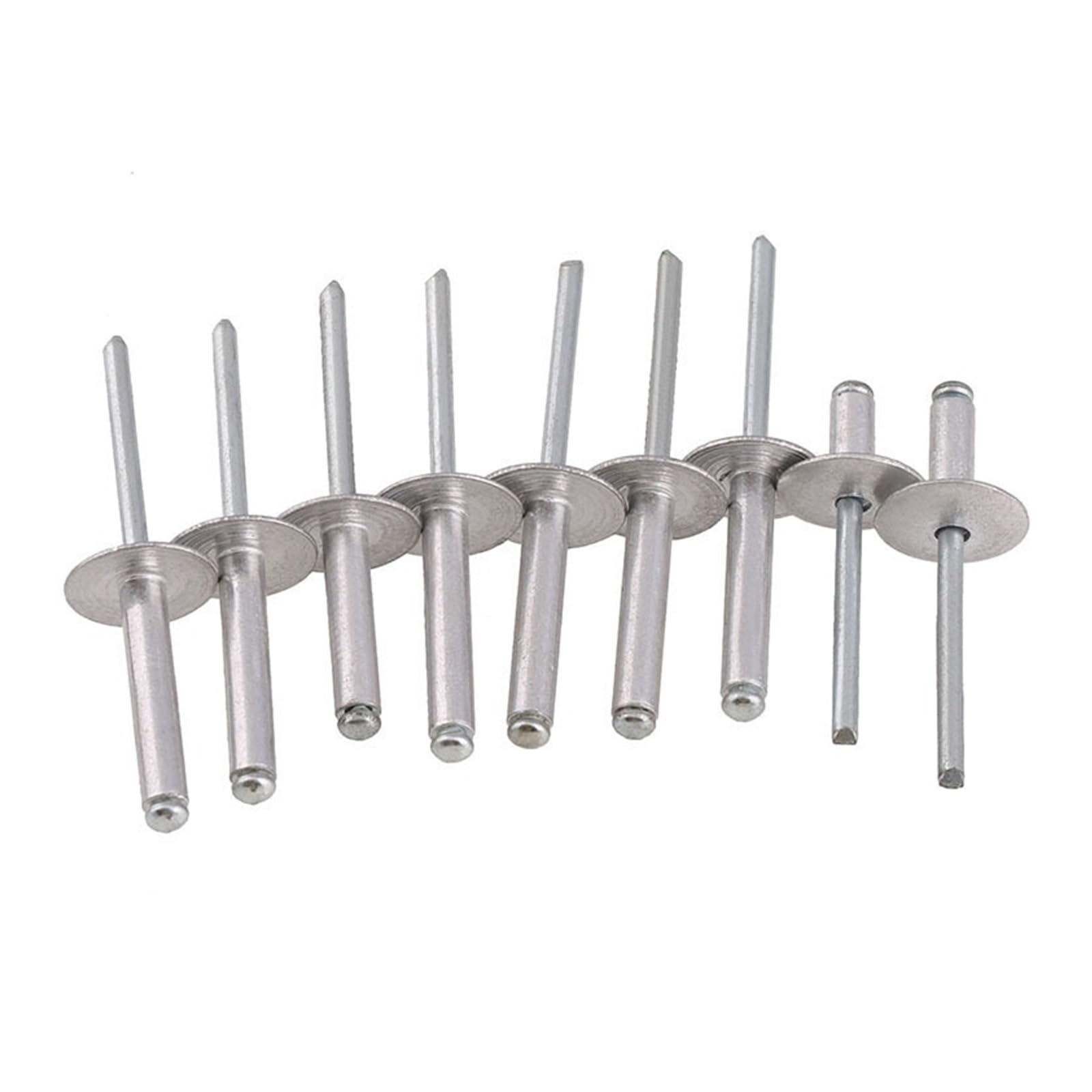 Rivetti ciechi in Alluminio, Rivetto cieco in Alluminio con Foglia a Cappuccio Grande Tipo Aperto M5*8 25 50 PZ(13mm)