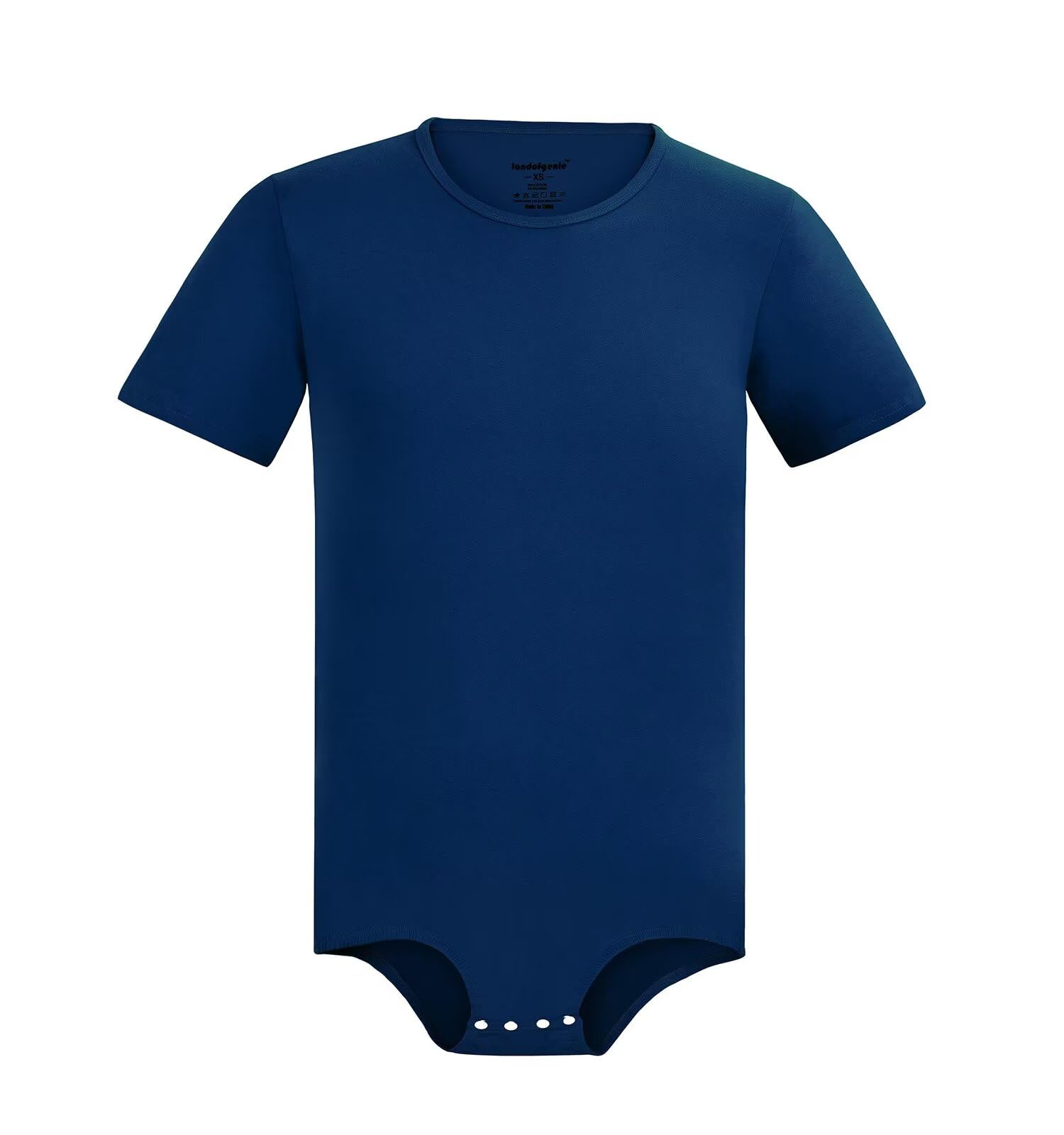 Landofgenie Men Short Sleeve Bodysuit Pajama Bodysuit One Piece Pajamas Rompers Basic Onesie