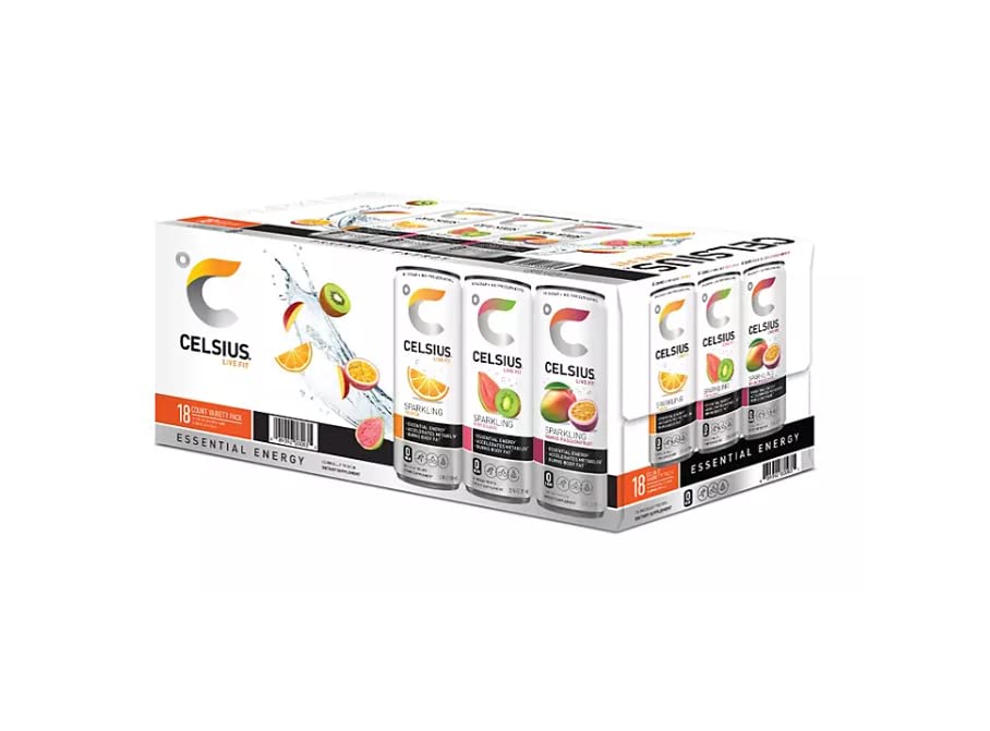 Celsius Essential Energy Sparkling Variety Pack (12 fl. oz., 18 pk.)