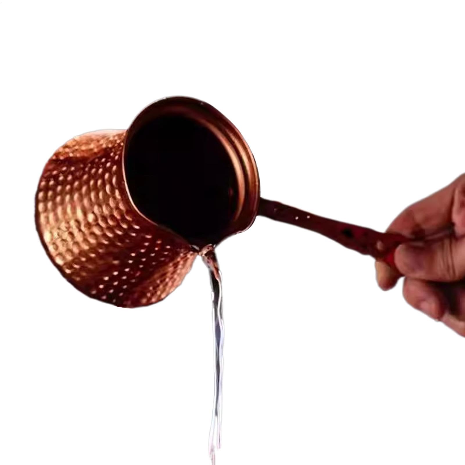 turca - turca con ancha | vintage | Café árabe | clásica chapada en cobre para café turco, café árabe