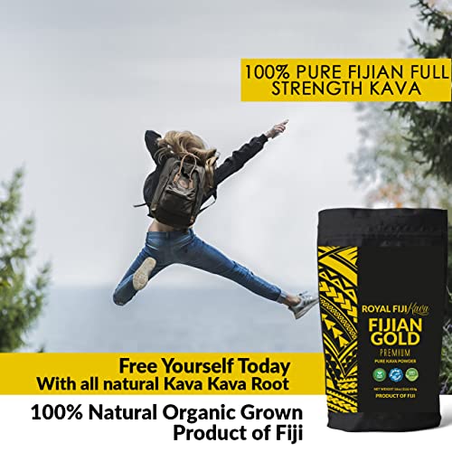 Royal Fiji Kava Kava Powder Fijian Gold Premium 5+ Years Matured Kava Root Full Strength Kava Kava From Fiji Islands Organic Grown Super Strength Kava Root #TOP5