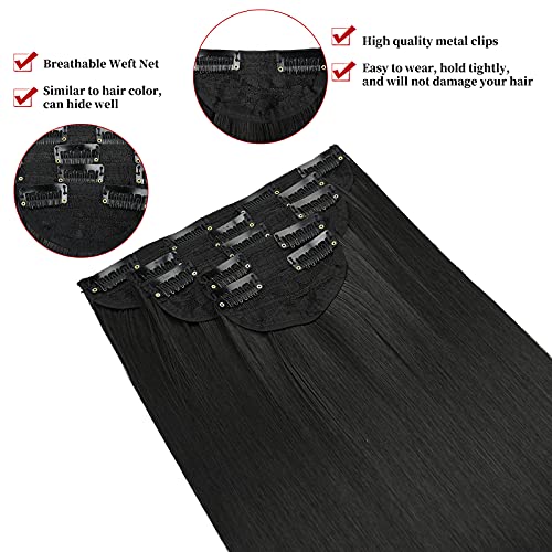 Teruntrue 20 pollici Extension Capelli Clip, 5