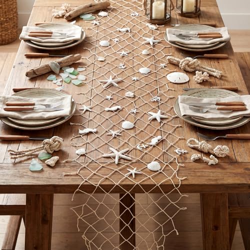 Lemonroad 1 Pcs Fish Net Table Runner White 13 x 72 Inch by LemonRoad - Used condition - US$14.47