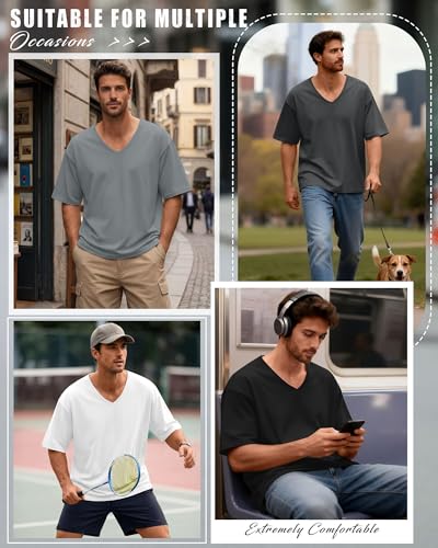 50% Off 5-Pack Men's V-Neck T-Shirts - Neer Combo - Image 4