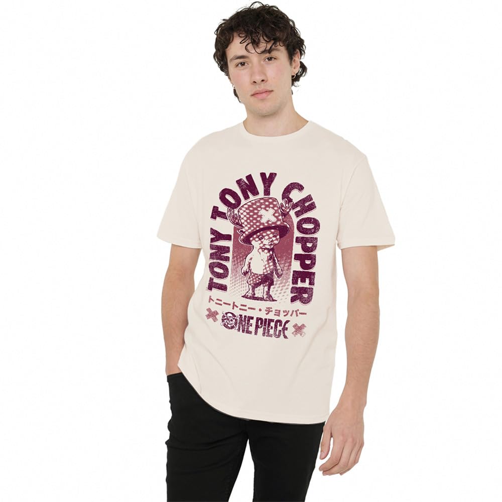 One Piece Season Two Chopper Tonal Unisex T Shirt, Natural, Large