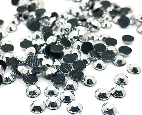 Perlin - Hotfix Strasssteine, 5760stk, Silber Hematite, 4mm SS16 AAA Qualität, 40 Gross, zum Aufbügeln, Hotglue, Glitzersteine Rhinestone Großhandel Glass Strass Perlen 439 x2