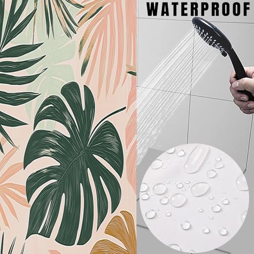 Rideau de douche imperméable lavable grand format pour résoudre les projections d'eau
