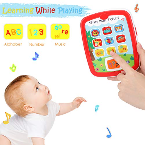 Zooawa Baby Learning Toy, Early Development Educational Learning Toy, Voice Music Alphabet Electronic Interactive Pretend Toy for Kids Toddler Infants - Colorful - Thumbnail 3