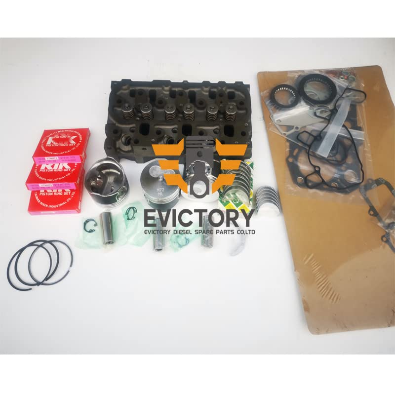 1 pz cyliner testa ASSY per Yanmar 3TNM72 Testa Cilindro Assy Kit di Ricostruzione Motore Completo Guarnizione Pistone Cuscinetto + Anello Set