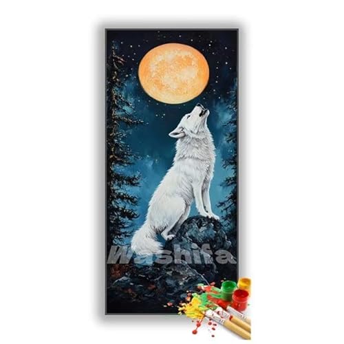 �������G �I�I�J�~ �� �����h��G �L�b�g DIY ��l ���S�Ҍ��� �f�W�^�����G ��h�� �����L�b�g�ɂ��G�� Paint By Numbers �A�N�����y�C���g ���ʉ� �����Ńy�C���g �z�[�� �I�t�B�X���� �M�t�g 25x50 cm, �t���[���Ȃ�