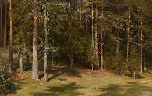 Tableau Dégagement de la forêt Shishkin art sur toile 60x90cm