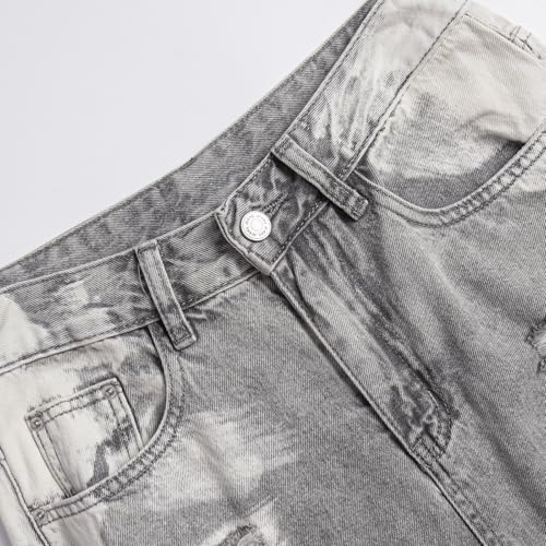 Womens High Waist Ripped Denim Pants Casual Comfort Stretch Vintage Washed Trendy Distressed Jeans3