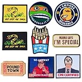 9PC Funny Tactical Patches | Hook and Loop Military Morale Patch Fun Cool Bundle Set Embroidery for Airsoft Moral Certified PEW PEW Novelty on Hat Backpack Vest Cap Bag Helmet (Funny)