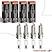 A-Premium Double Iridium Spark Plugs Compatible with Hyundai Sonata 2011-2014, Santa Fe Sport 2013-2015, Tucson 2014-2015 & Kia Optima 2011-2015, Sorento 2012-2014, Sportage 2014-2015, Pack of 4