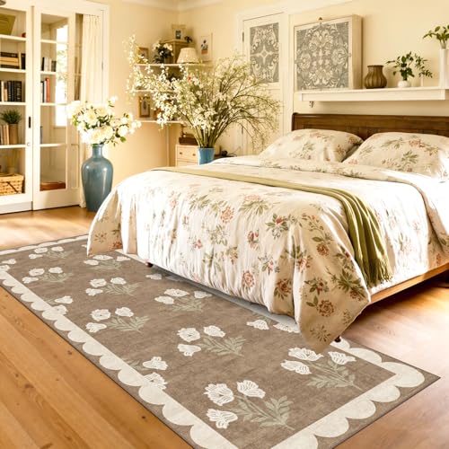 Tapete corredor lavable antideslizante 2x8 pies beige miniatura 4