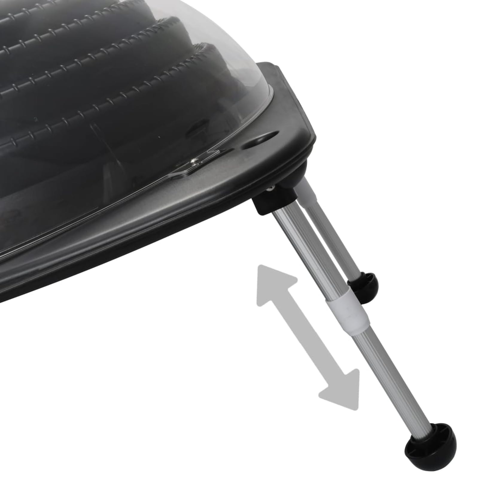 Gecheer Chauffage solaire de piscine 75 x 75 x 36 cm HDPE aluminium
