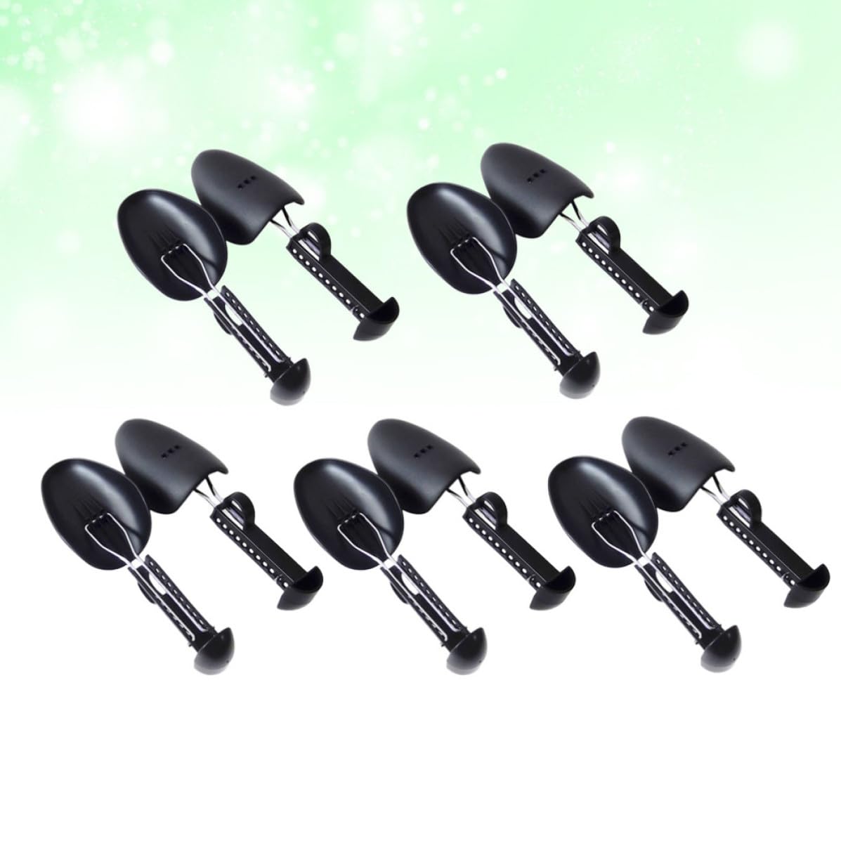 Baluue 10 Paare Verstellbarer Schuhspanner aus Kunststoff in Schwarz Leichter Schuhhalter zum Aufbewahren und Pflegen von Arbeitsschuhen und Alltagsschuhen