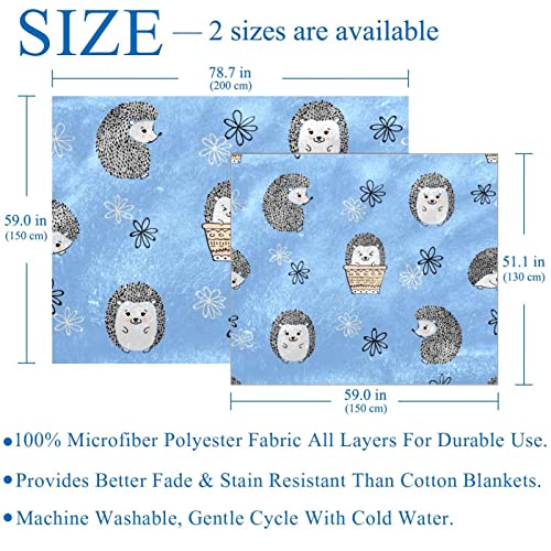 Couverture douce et confortable motif hérisson lavable en machine - 4