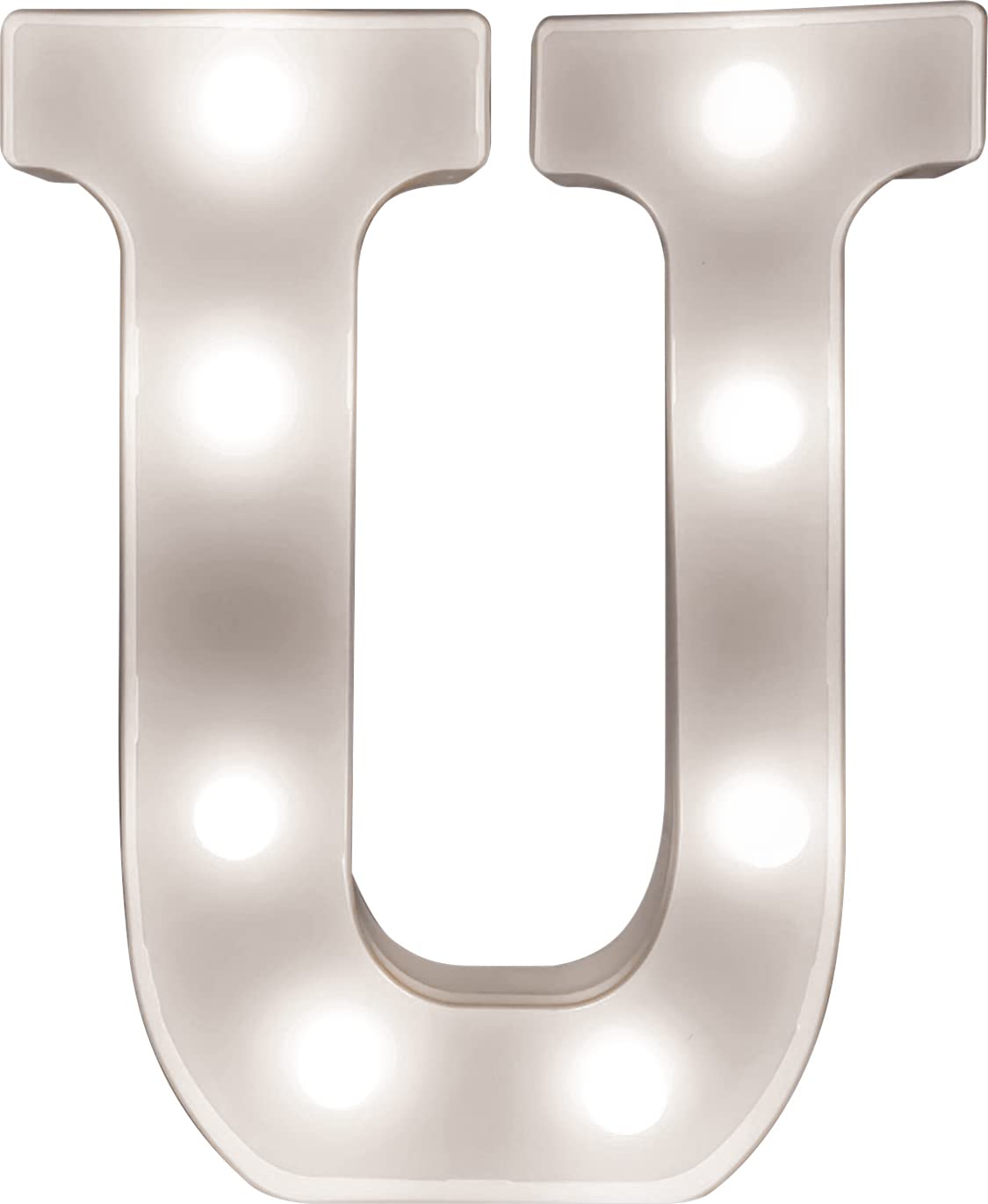 St Helens Home & Garden Battery Operated 3D LED Letter Light - Perfect for use as a Night Light or at Weddings and Parties (Letter U) — image 1