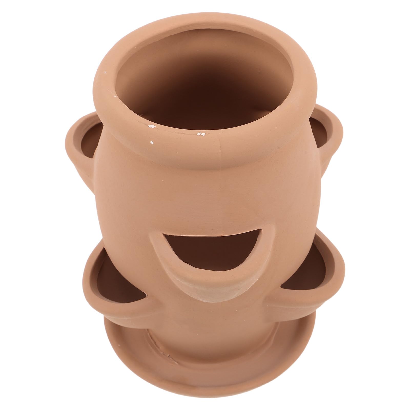 HEALLILY Terracotta Large Flower Pot Planter Tower Strawberry with 6-pocket Multi-pocket Design Suitable for Succulents and Strawberries, Versatile Indoor and Outdoor Plant Container
