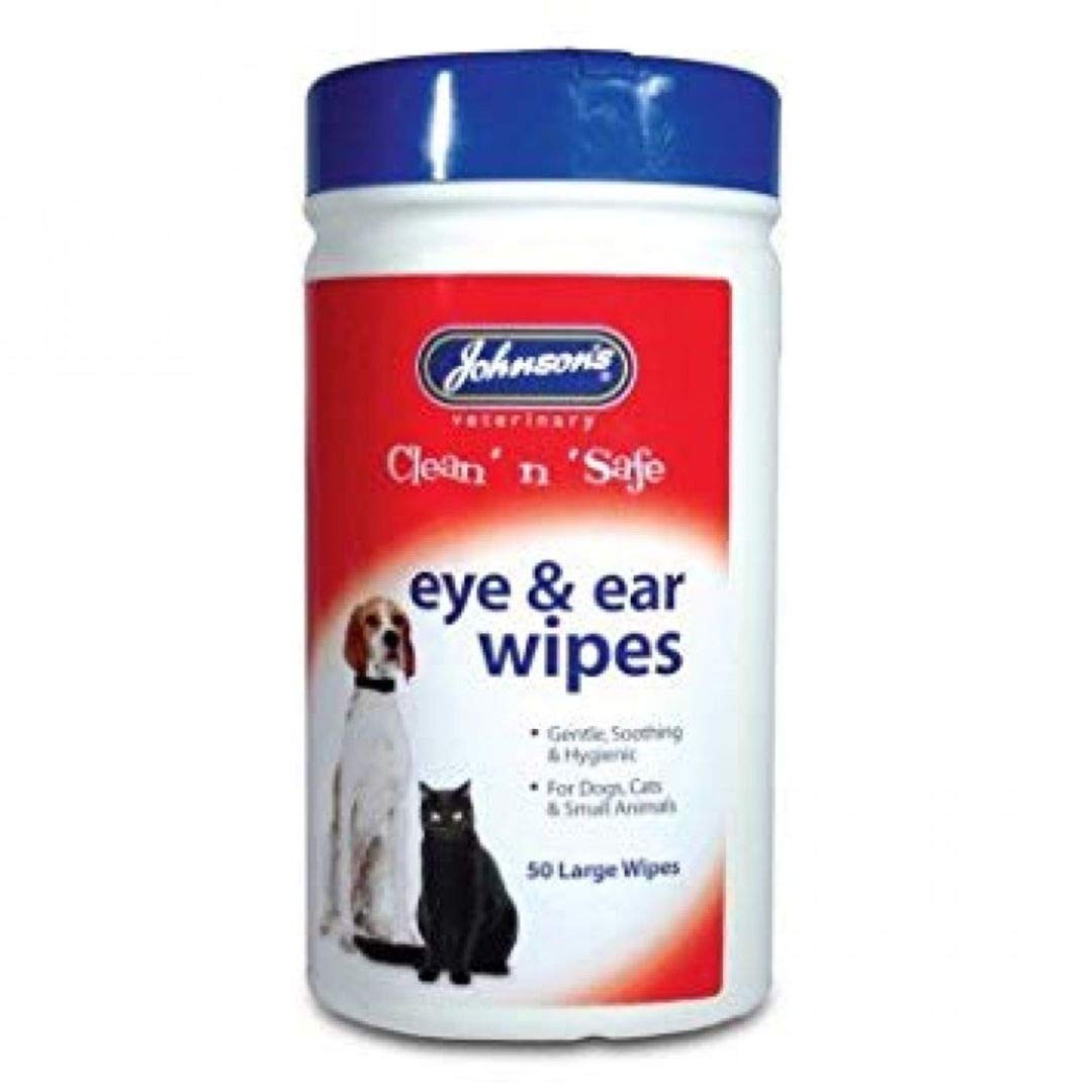 Johnsons Pet Things Jvp Clean 'n' bezpieczne chusteczki do oczu i uszu 30 szt. (opakowanie 6 szt.)