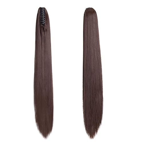 Miniatura 2 de Extensión de cola de caballo con pinzas, en color degradado, onda rizada, 5.12 oz (145 g), extensiones de cabello de fibra sintética para las mujeres