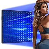 Jitesy Solarium Für Zuhause, 48W Tragbare Bräunungslicht Solarium, Gesichtsbräunung Tageslicht Faltbares Seinstellbares Ständer Und Aufhängbare Haken mit 225 LEDs für Gesicht und Körper(schwarz)