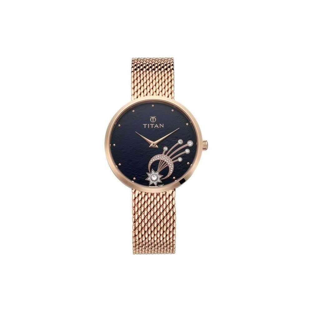 Titan Stellar Black Dial Analog Stainless Steel Strap Watch for Women-NS95083WM02 (B07ZCTSG58) Amazon Price History, Amazon Price Tracker