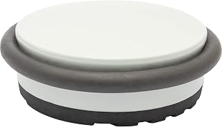 WAGNER Bodentürstopper BIG DISK COLOR LIGHT GREY - Durchmesser Ø 100 x 30 mm, Industriestahl beschichtet, thermoplastischer Gummi, hellgrau, 750 g - 15516801