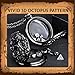 Infinity Guard Mini DND Dice Set with Pocket Watch Shell, 7PCS Polyhedral Metal Dice Set Perfect for MTG, Role Playing Board Games Accessory (ZY01-Black)