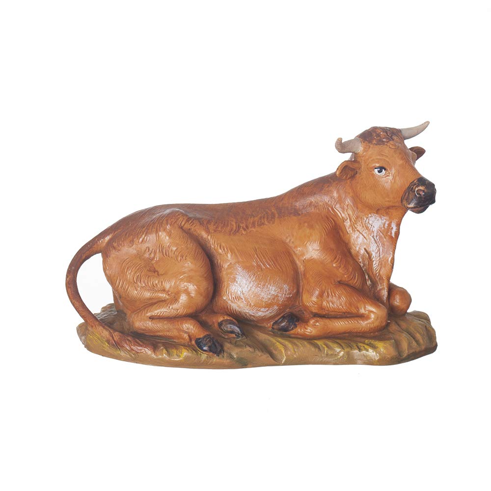 Roman Fontanini, Nativity Figure, Seated Ox, 7.5" Scale