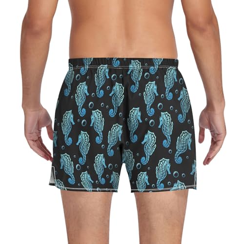 Laprad Boxer Shorts Breathable Boxer Briefs Soft Underwear Seahorse Animal with Button Fly2