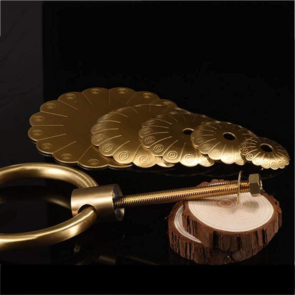 Door Knocker Hand Ring Door Knocker,Lion Head Brass Big Door Knockers Heavy Duty Solid Animal Antique Look Unique Gift Ideas for Home Decor 17.5x17.5cm