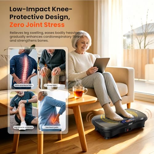 Image of AXV Vibration Plate Fitness Platform Exercise Machine Vibrating Shaking Full Body Shaker Workout Vibrate Stand Shake Board Sport for Weight Loss Fat Burner for Gym Home Office