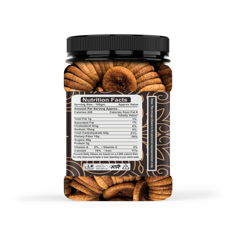 Image of DRIED JOY Premium Afghani anjeers Dry Fruit | Natural Figs & Dried Fig Rich in Vitamins, Fiber, Calcium & Iron Ideal for Healthy Snacking Dieting & Breakfast Non-GMO, Low Fat 1 Kg