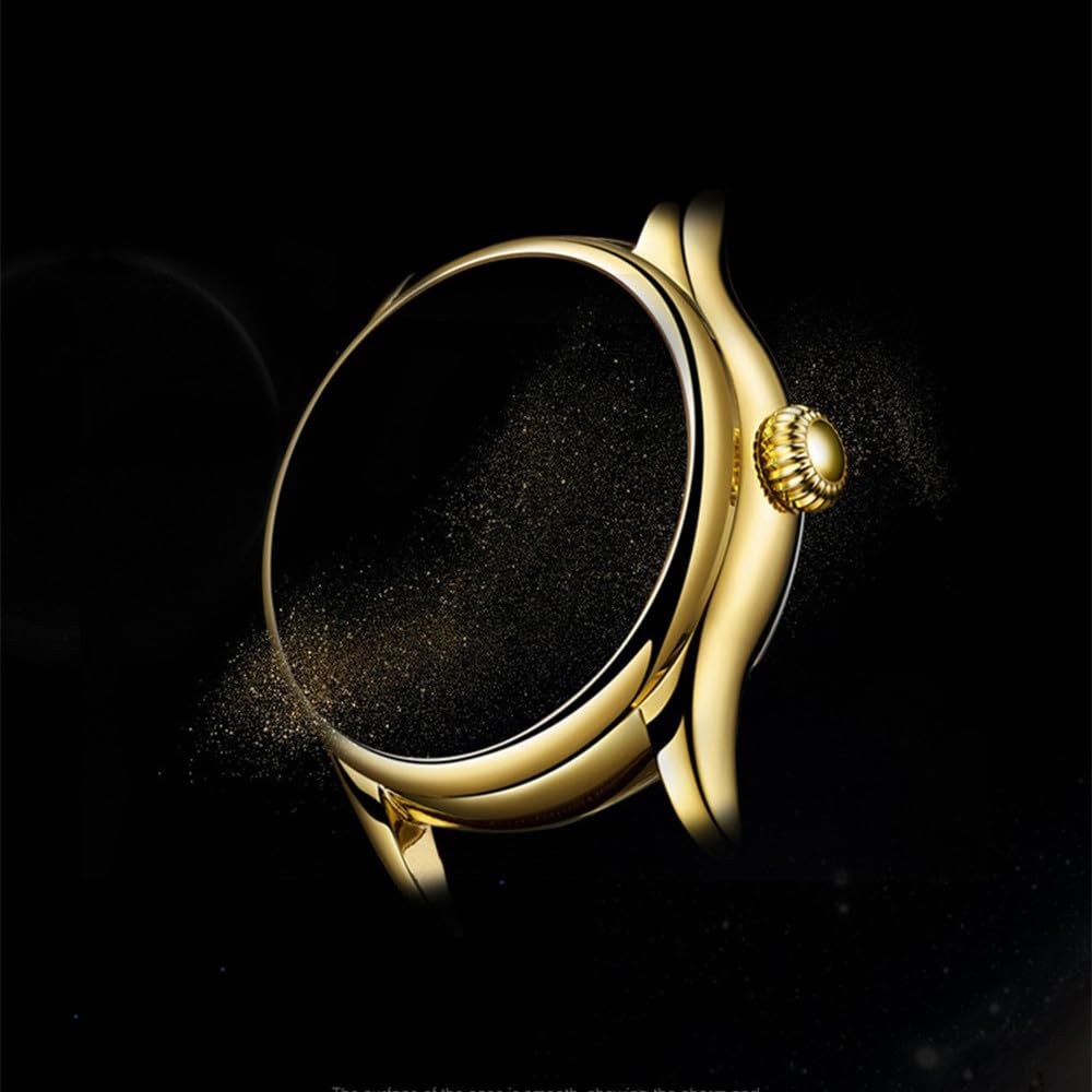 Reloj de pulsera de cuero luminoso con esfera de esqueleto mecánico y mecanismo de cuerda manual, cristal de zafiro, vintage, hueco de doble cara, impermeable, para hombre
