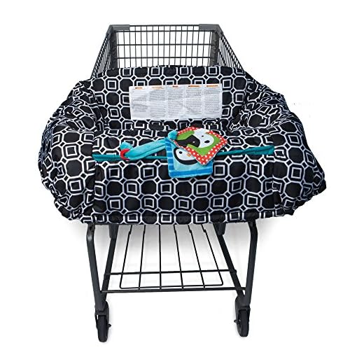 Boppy Shopping Cart and Restaurant High Chair Cover, City Squares Black and White