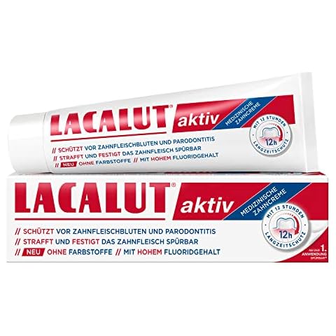 LACALUT AKTIV ZAHNCREME, 100ml Zahnpasta, sofort spürbare Straffung und Festigung des Zahnfleischs, effektive Zahnpflege & Zahnfleischpflege,1 x 100ml Cover